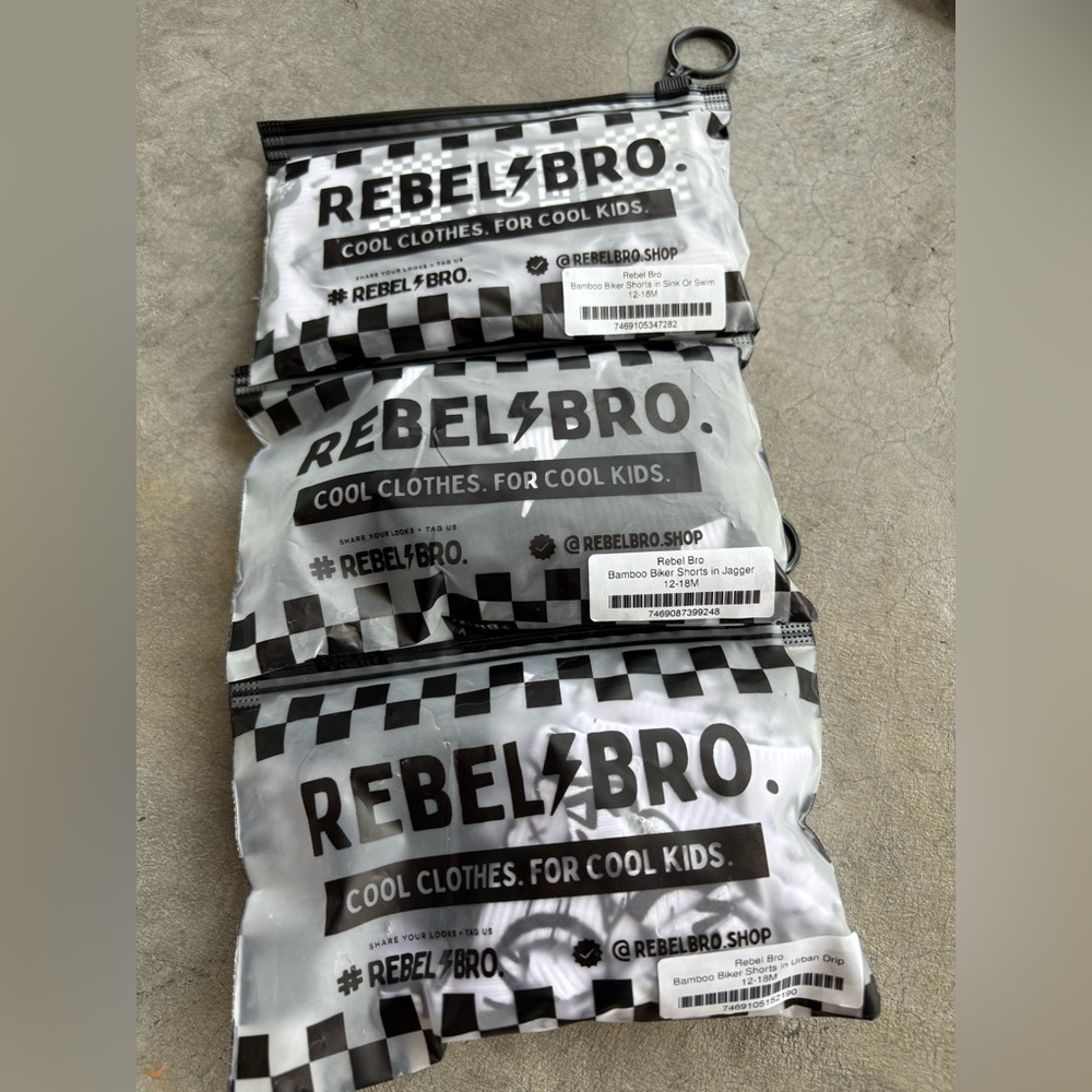 Rebel Bro Bamboo Biker Shorts bundle of 3